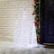 Glitzhome® Lighted Christmas Crystal White Cone Tree Outdoor Décor Set